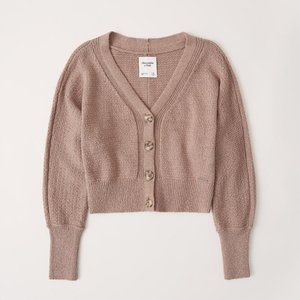 VNeck Ribbed Cardigan